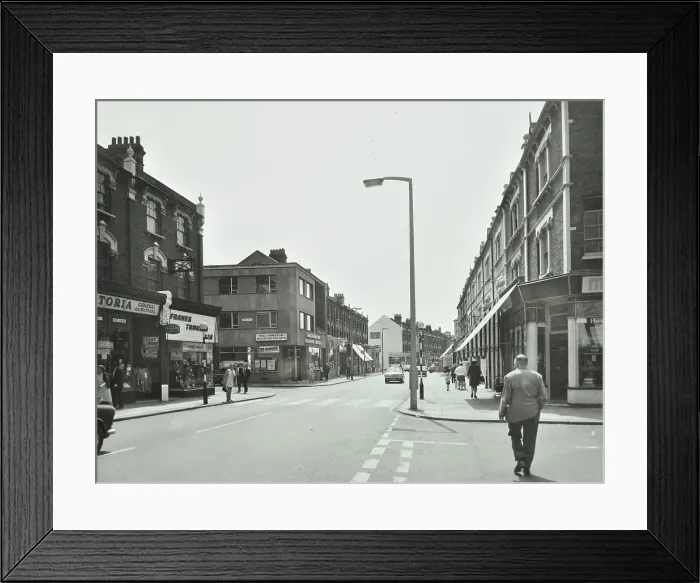 Framed Print : General view of Hoe Street, Walthamstow, London, 1970. Creator: Unknown Framed Print : General view of Hoe Street, Walthamstow, London, 1970. Creator: Unknown