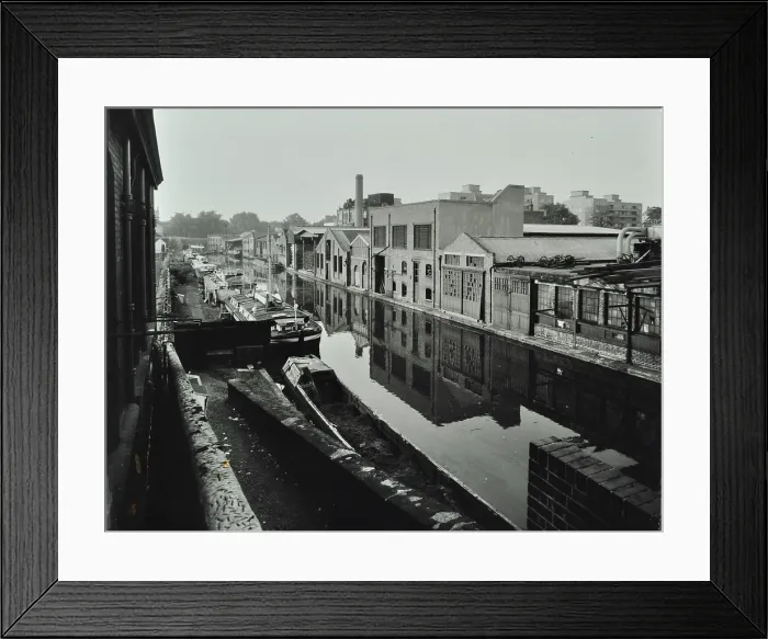 Framed Print : 149-157 Harrow Road, Westminster LB, London: elevation to Regent's Canal, 1964 Framed Print : 149-157 Harrow Road, Westminster LB, London: elevation to Regent's Canal, 1964