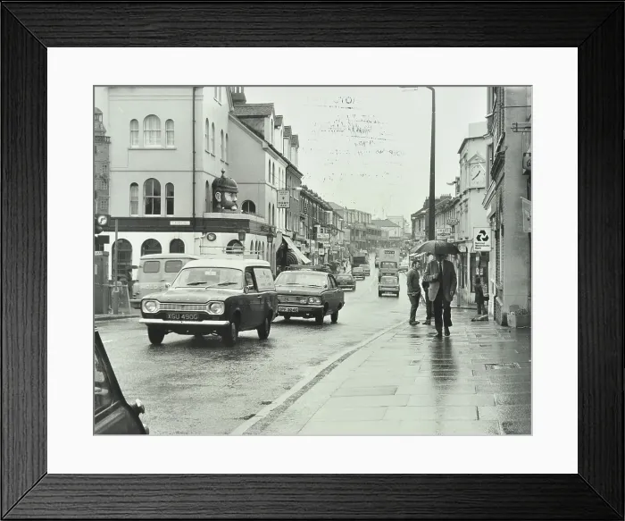 Framed Print : General view of Hoe Street, Walthamstow, London, 1972. Creator: Unknown Framed Print : General view of Hoe Street, Walthamstow, London, 1972. Creator: Unknown