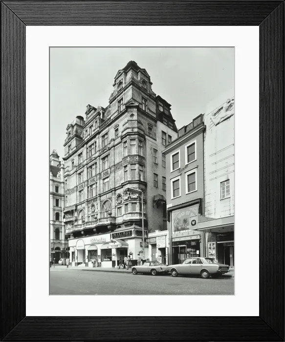 Framed Print : 14-15 Leicester Square, Westminster LB, London: from Cranbourn Street, 1975. Creator: Unknown Framed Print : 14-15 Leicester Square, Westminster LB, London: from Cranbourn Street, 1975. Creator: Unknown