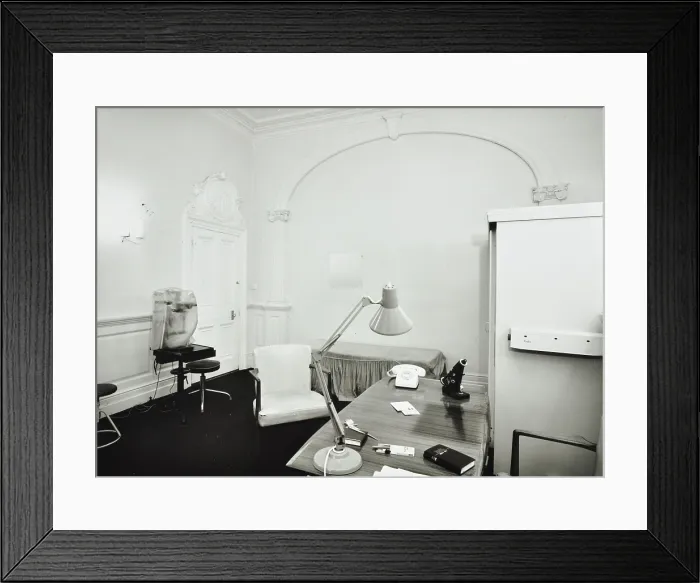 Framed Print : 144 Harley Street, Westminster LB, London: first floor rear room, 1974. Creator: Unknown Framed Print : 144 Harley Street, Westminster LB, London: first floor rear room, 1974. Creator: Unknown