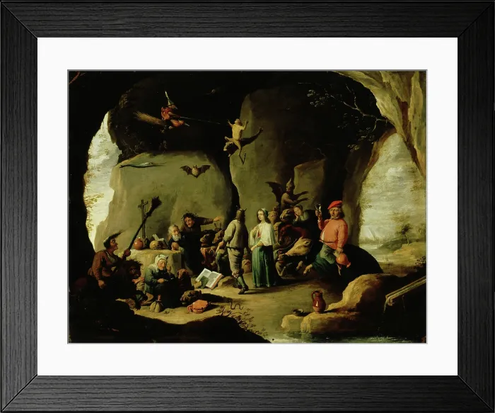 Framed Print : Temptation of St. Anthony, 17th century. Creator: David Teniers II Framed Print : Temptation of St. Anthony, 17th century. Creator: David Teniers II
