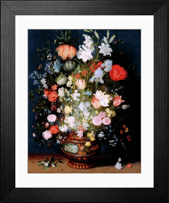 Framed Print : Bouquet of Flowers in a Ceramic Vase, c1610. Creator: Jan Brueghel the Younger Framed Print : Bouquet of Flowers in a Ceramic Vase, c1610. Creator: Jan Brueghel the Younger