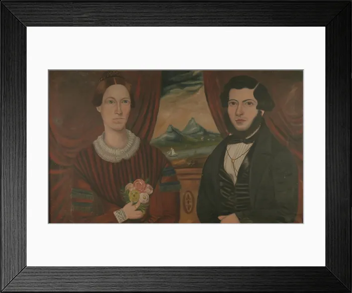 Framed Print : Mr. and Mrs. Gilbert Ide, c1845. Creator: Unknown Framed Print : Mr. and Mrs. Gilbert Ide, c1845. Creator: Unknown