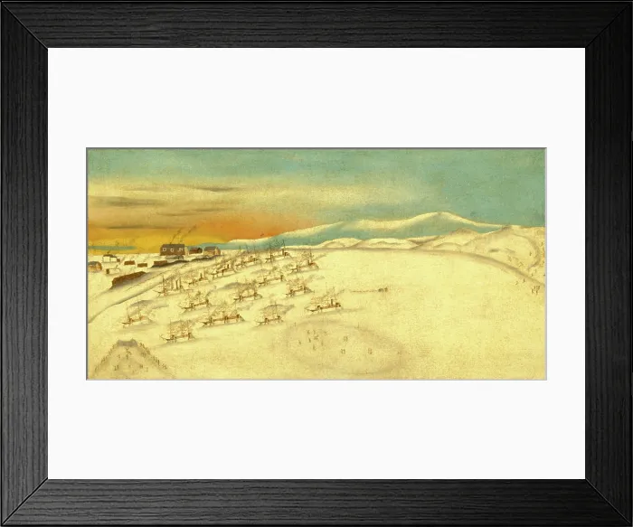 Framed Print : Whaling Fleet, Icebound, c1860. Creator: Unknown Framed Print : Whaling Fleet, Icebound, c1860. Creator: Unknown