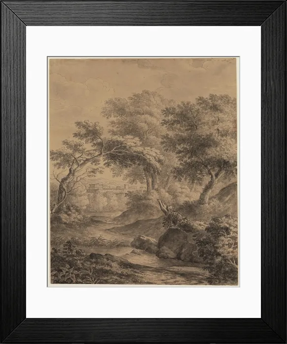 Framed Print : Classical Landscape with a Distant City, c1800s. Creator: Luigi Gasparini Framed Print : Classical Landscape with a Distant City, c1800s. Creator: Luigi Gasparini
