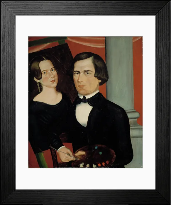 Framed Print : Artist and his Subject, c1845. Creator: Unknown