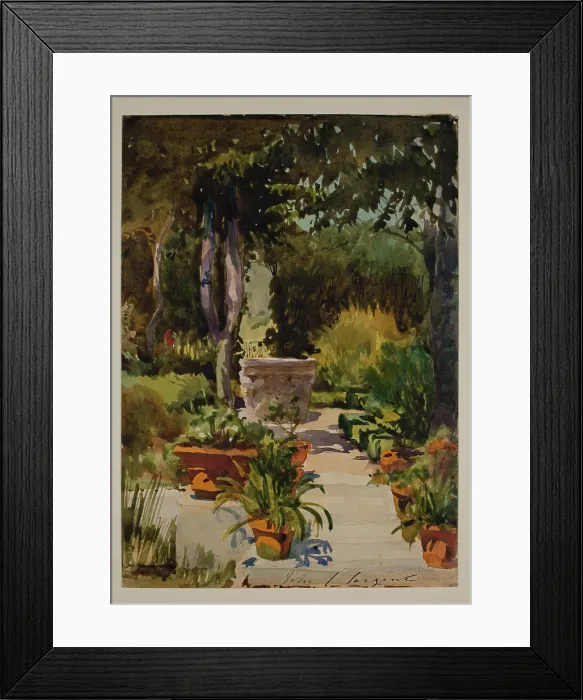 Framed Print : Mrs. Thayer's Garden, Massachusetts, c1885. Creator: John Singer Sargent. Mrs. Thayer's Garden, Massachusetts, c1885. Creator: John Singer Sargent Framed Print : Mrs. Thayer's Garden, Massachusetts, c1885. Creator: John Singer Sargent. Mrs. Thayer's Garden, Massachusetts, c1885. Creator: John Singer Sargent