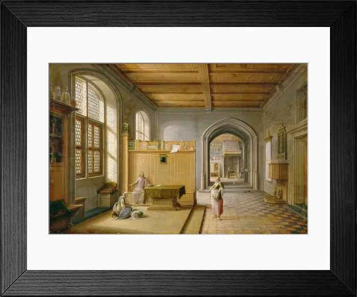 Framed Print : Christ in the House of Martha and Mary, 1620. Creator: Hendrik van Steenwyck Framed Print : Christ in the House of Martha and Mary, 1620. Creator: Hendrik van Steenwyck