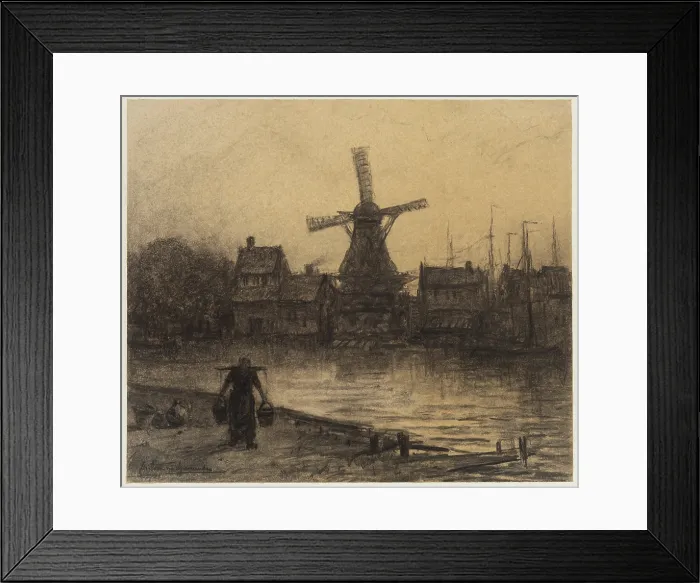 Framed Print : Au bord du Gein, c1860-1920. Creator: Carel Nicolaas Storm