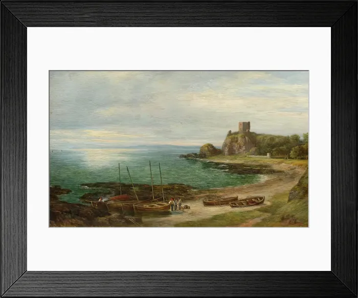 Framed Print : Dunollie Castle, 1865. Creator: George Reid