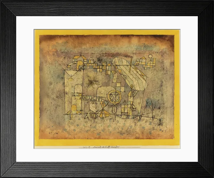 Framed Print : Arrival of the Air Steamer, 1921. Creator: Paul Klee Framed Print : Arrival of the Air Steamer, 1921. Creator: Paul Klee