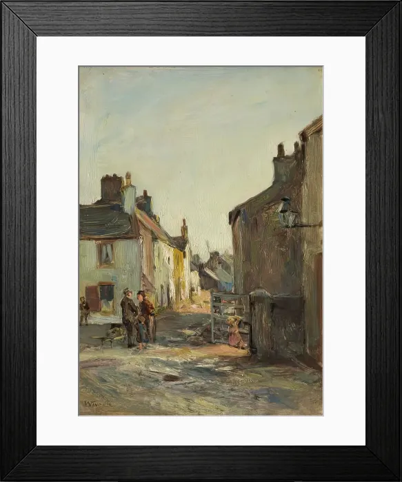 Framed Print : East Coast Street Scene, c1880s. Creator: James Lawton Wingate Framed Print : East Coast Street Scene, c1880s. Creator: James Lawton Wingate