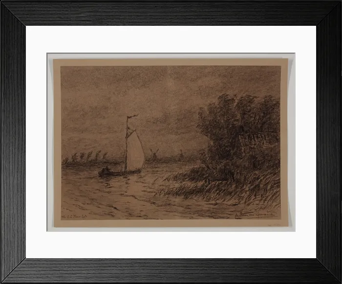 Framed Print : On the Vecht, between 1860 and 1924. Creator: Carel Nicolaas Storm Framed Print : On the Vecht, between 1860 and 1924. Creator: Carel Nicolaas Storm