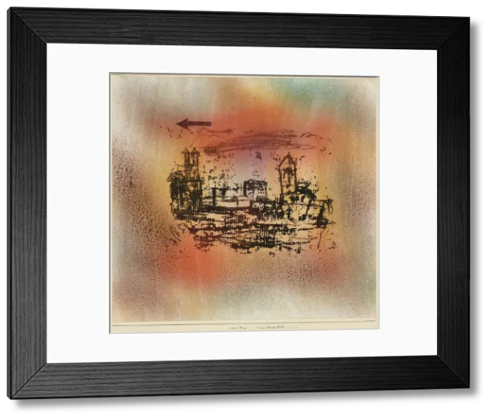 Framed Print : Storm over the City, 1925. Creator: Paul Klee Framed Print : Storm over the City, 1925. Creator: Paul Klee