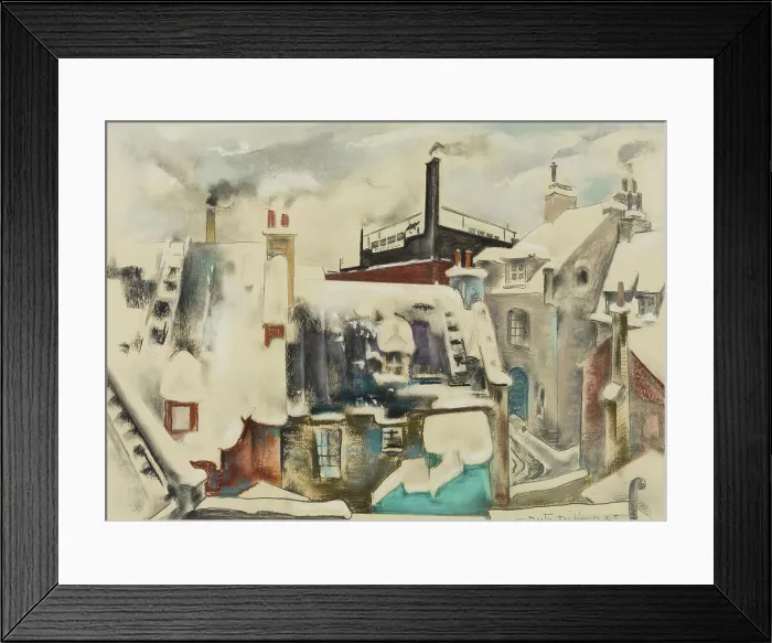 Framed Print : Winter, Quebec, 1925. Creator: Preston Dickinson Framed Print : Winter, Quebec, 1925. Creator: Preston Dickinson