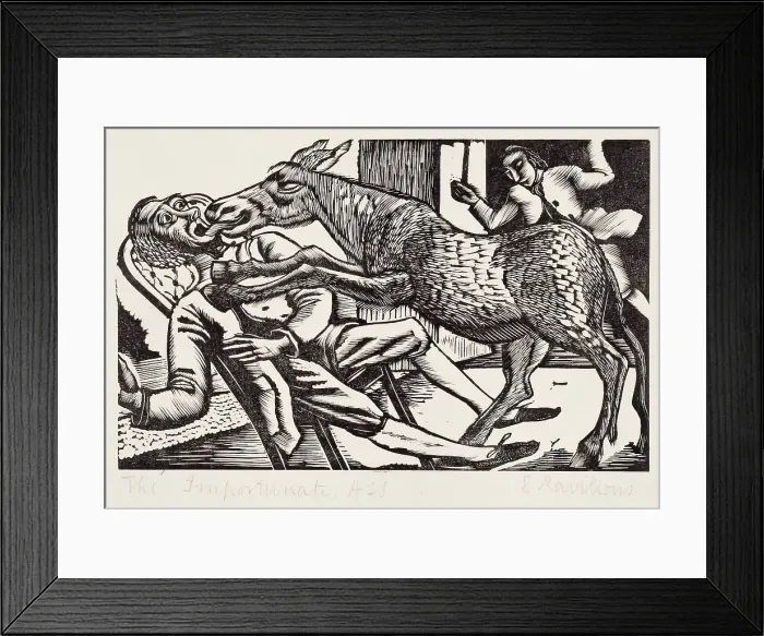 Framed Print : The Importunate Ass, 1928. Creator: Eric Ravilious Framed Print : The Importunate Ass, 1928. Creator: Eric Ravilious