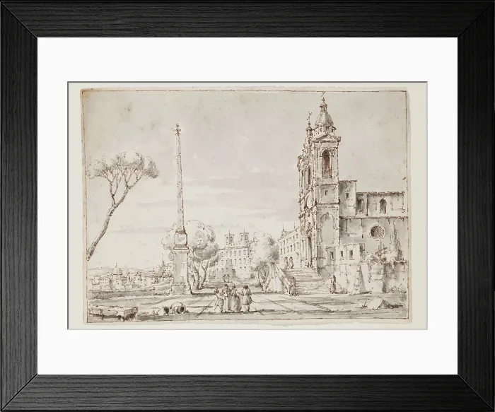 Framed Print : Spanish Steps, between 1750 and 1800. Creator: Unknown Framed Print : Spanish Steps, between 1750 and 1800. Creator: Unknown