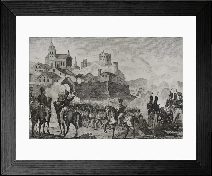 Framed Print : First Carlist War, (1833-1840): Taking of the town and fort of Irun, (17 May 1837), 1845. Creator: Unknown Framed Print : First Carlist War, (1833-1840): Taking of the town and fort of Irun, (17 May 1837), 1845. Creator: Unknown