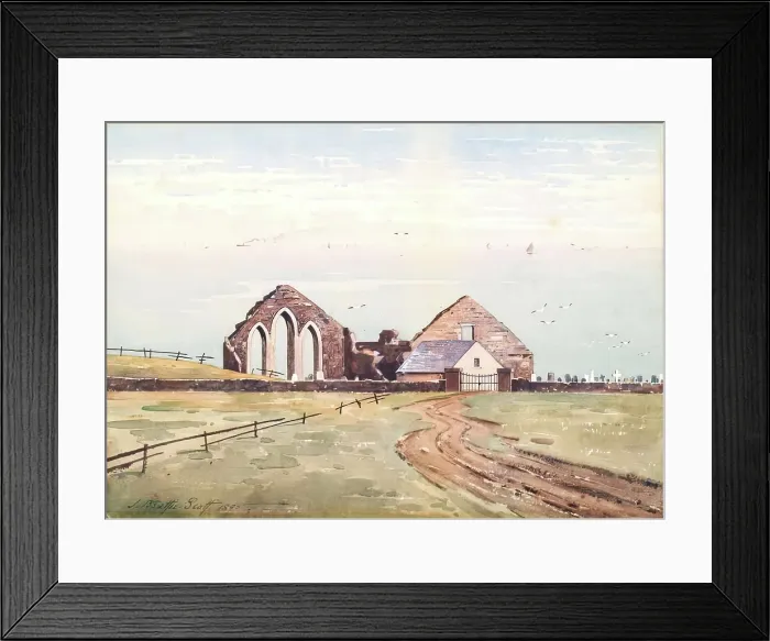 Framed Print : Cowie Church, Stonehaven, 1895. Creator: John Beattie Scott Framed Print : Cowie Church, Stonehaven, 1895. Creator: John Beattie Scott