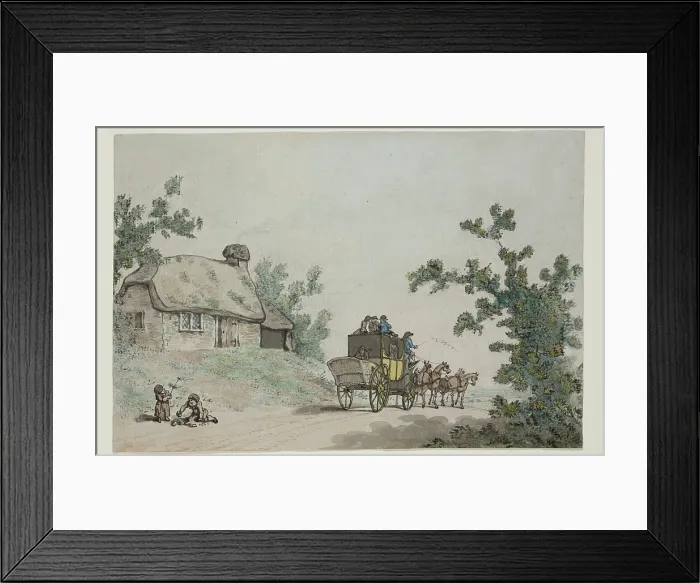 Framed Print : The Departure of the Coach, c1785. Creator: Circle of Thomas Rowlandson Framed Print : The Departure of the Coach, c1785. Creator: Circle of Thomas Rowlandson