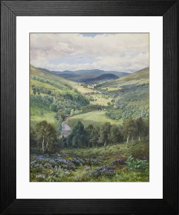 Framed Print : Glenprosen, Angus, 1885. Creator: John Mitchell Framed Print : Glenprosen, Angus, 1885. Creator: John Mitchell