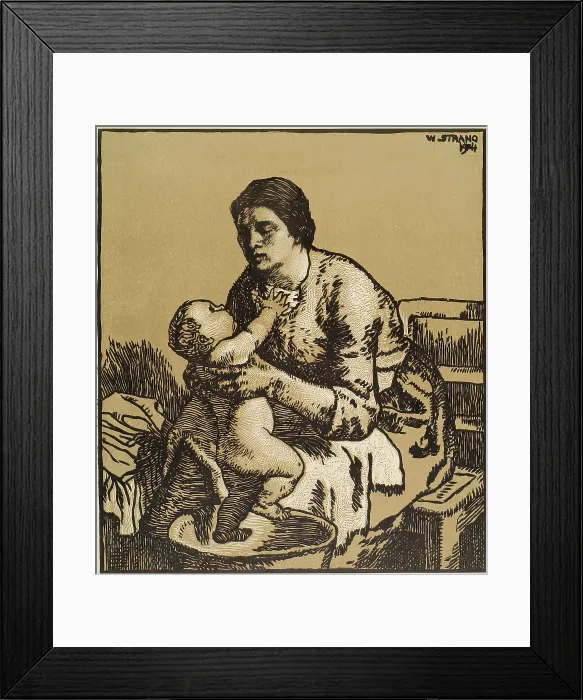 Framed Print : The Bath, 1904. Creator: William Strang Framed Print : The Bath, 1904. Creator: William Strang