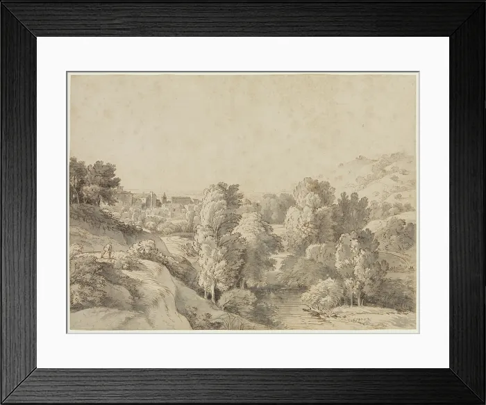 Framed Print : Landscape, 18th or 19th century. Creator: Jean Antoine Constantin Framed Print : Landscape, 18th or 19th century. Creator: Jean Antoine Constantin