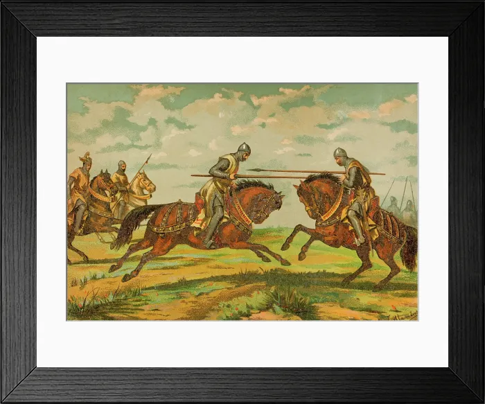 Framed Print : Death of Don Pedro de Ahones, Aragonese knight, servant of King Peter III of Aragon, (1889). Creator: Unknown Framed Print : Death of Don Pedro de Ahones, Aragonese knight, servant of King Peter III of Aragon, (1889). Creator: Unknown