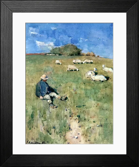 Framed Print : The Young Shepherd, 1883. Creator: Edward Arthur Walton