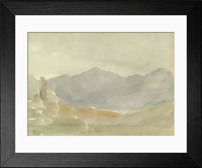 Framed Print : Near Genoa, 1824. Creator: James William Giles Framed Print : Near Genoa, 1824. Creator: James William Giles