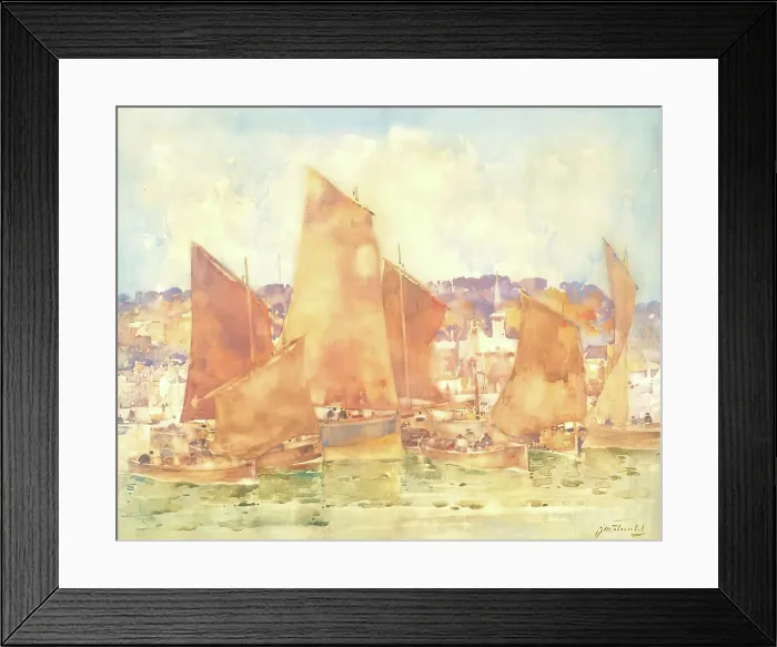 Framed Print : East Coast Harbour, c1890s. Creator: James Watterson Herald Framed Print : East Coast Harbour, c1890s. Creator: James Watterson Herald