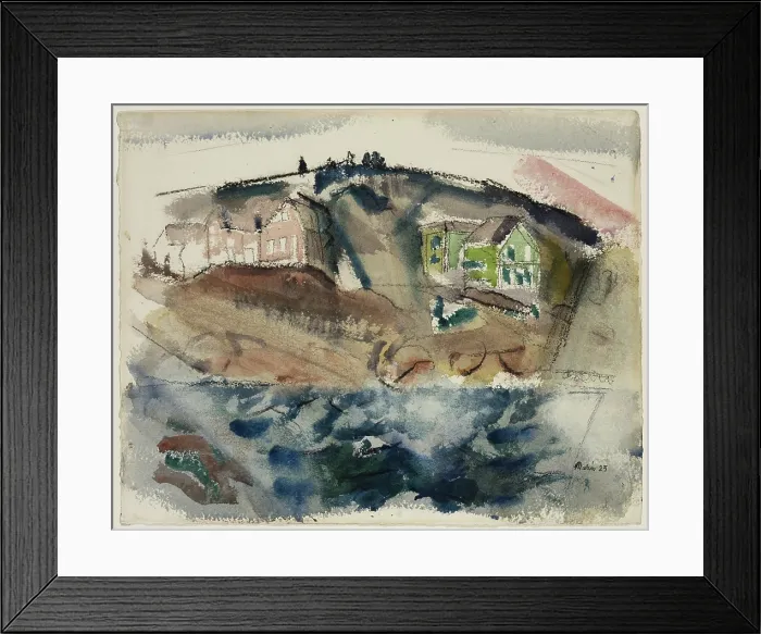 Framed Print : Green Head, Deer Isle, Maine, 1923. Creator: John Marin Framed Print : Green Head, Deer Isle, Maine, 1923. Creator: John Marin