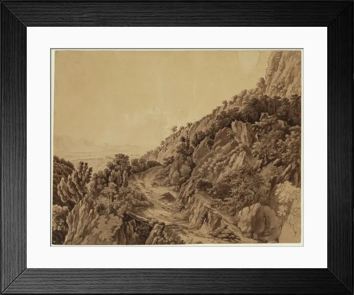 Framed Print : Italian Landscape, c1800. Creator: Anon Framed Print : Italian Landscape, c1800. Creator: Anon