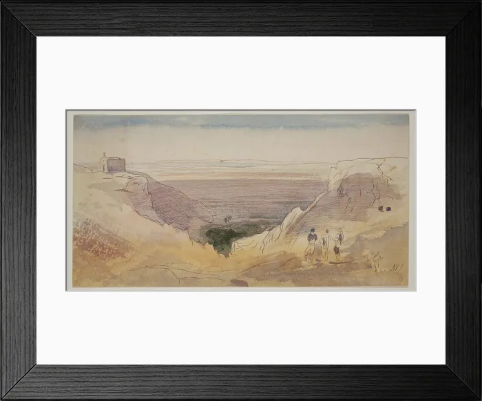 Framed Print : Bengemma, Malta, March 1, 1866, 1866. Creator: Edward Lear Framed Print : Bengemma, Malta, March 1, 1866, 1866. Creator: Edward Lear