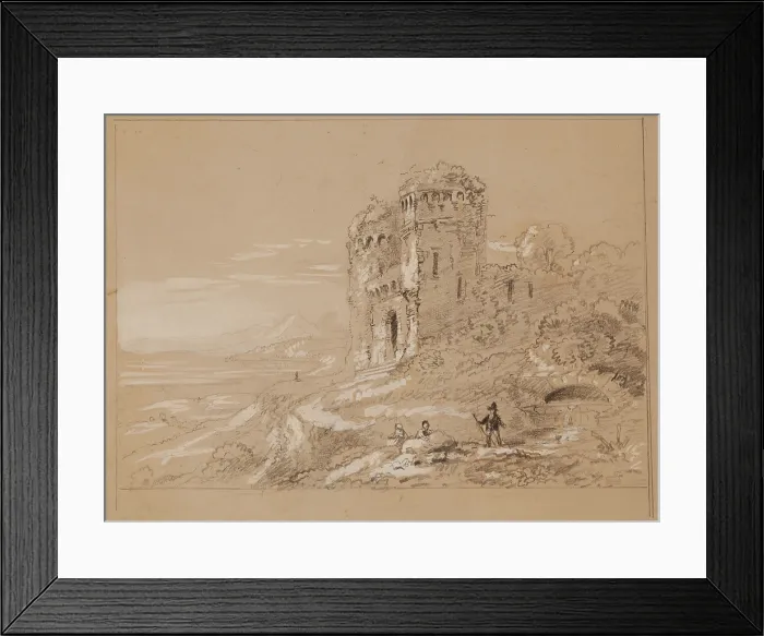 Framed Print : Figures in a Landscape, c1820-1848. Creator: Thomas Cole Framed Print : Figures in a Landscape, c1820-1848. Creator: Thomas Cole
