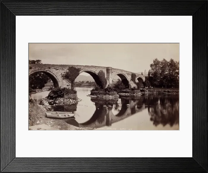 Framed Print : Old Bridge of Forth, Stirling, between 1870 and 1880. Creator: James Valentine Framed Print : Old Bridge of Forth, Stirling, between 1870 and 1880. Creator: James Valentine