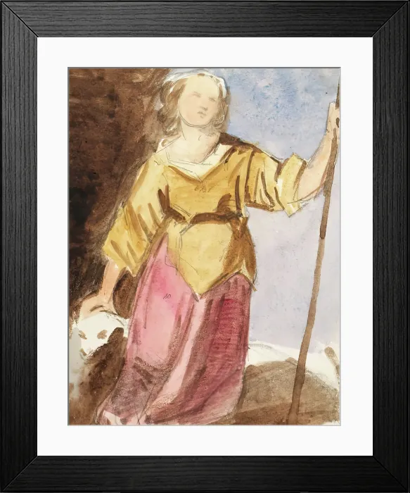 Framed Print : Shepherdess, c1840s. Creator: John Phillip Framed Print : Shepherdess, c1840s. Creator: John Phillip