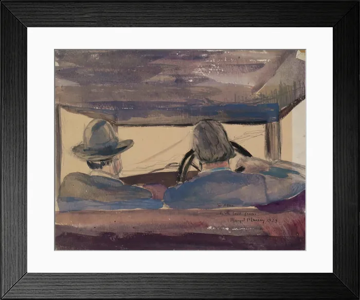 Framed Print : James McBey Driving - View from Back Seat, 1929. Creator: Margot Murray Framed Print : James McBey Driving - View from Back Seat, 1929. Creator: Margot Murray