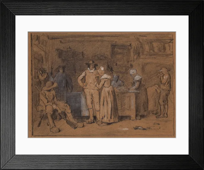 Framed Print : Hoc Signo Vinces, 1880. Creator: Thomas Hovenden Framed Print : Hoc Signo Vinces, 1880. Creator: Thomas Hovenden