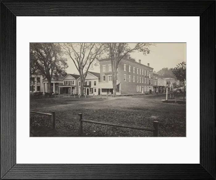 Framed Print : Town Square, Berkshire, Massachusetts, between 1890 and 1900. Creator: Unknown Framed Print : Town Square, Berkshire, Massachusetts, between 1890 and 1900. Creator: Unknown