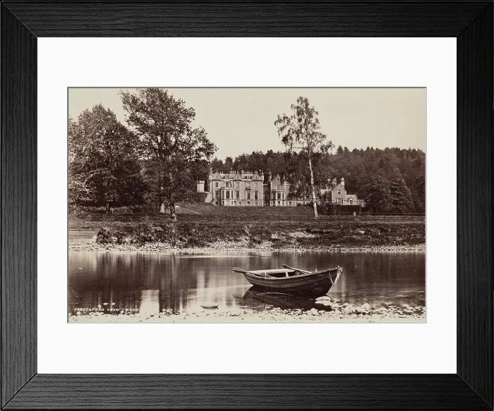 Framed Print : Abbotsford from the Tweed, between 1870 and 1880. Creator: James Valentine Framed Print : Abbotsford from the Tweed, between 1870 and 1880. Creator: James Valentine