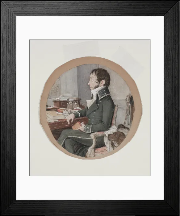 Framed Print : A Young Man, early 19th century. Creator: Unknown Framed Print : A Young Man, early 19th century. Creator: Unknown