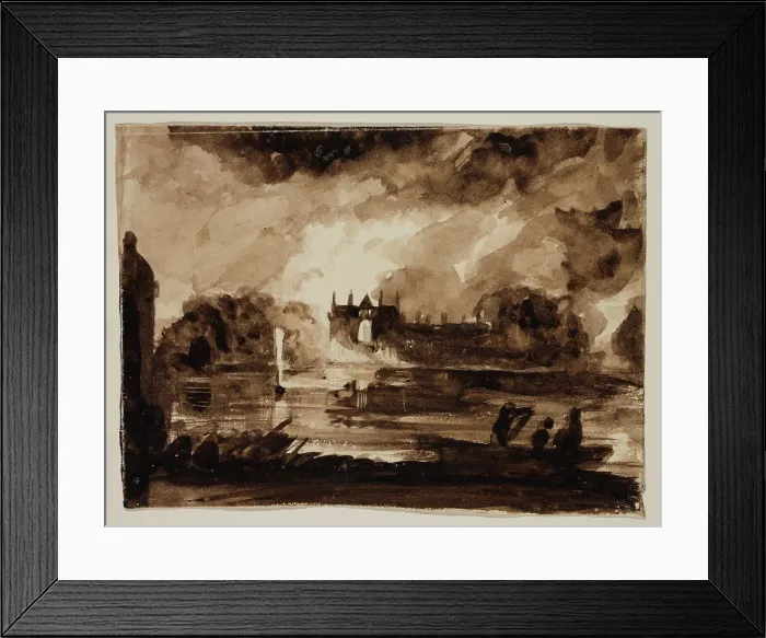 Framed Print : Effect for Newstead Abbey, Nottinghamshire, England, 1830. Creator: Thomas Cole Framed Print : Effect for Newstead Abbey, Nottinghamshire, England, 1830. Creator: Thomas Cole