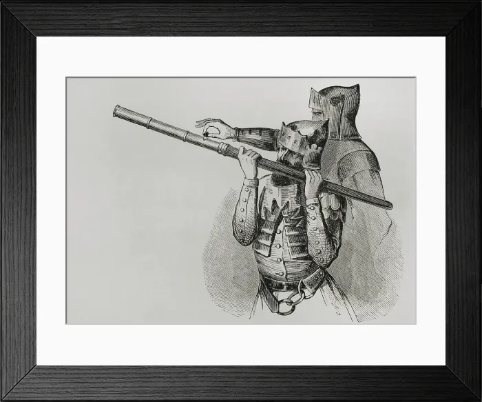 Framed Print : Hand cannon, 15th century, (1877). Creator: Unknown Framed Print : Hand cannon, 15th century, (1877). Creator: Unknown