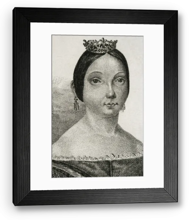 Framed Print : Isabella II (1830-1904), Queen of Spain (1833-1868), 1842. Creator: Jose Gomez Framed Print : Isabella II (1830-1904), Queen of Spain (1833-1868), 1842. Creator: Jose Gomez