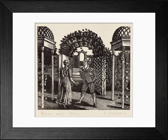 Framed Print : Maria and the Clown, 1932. Creator: Eric Ravilious Framed Print : Maria and the Clown, 1932. Creator: Eric Ravilious