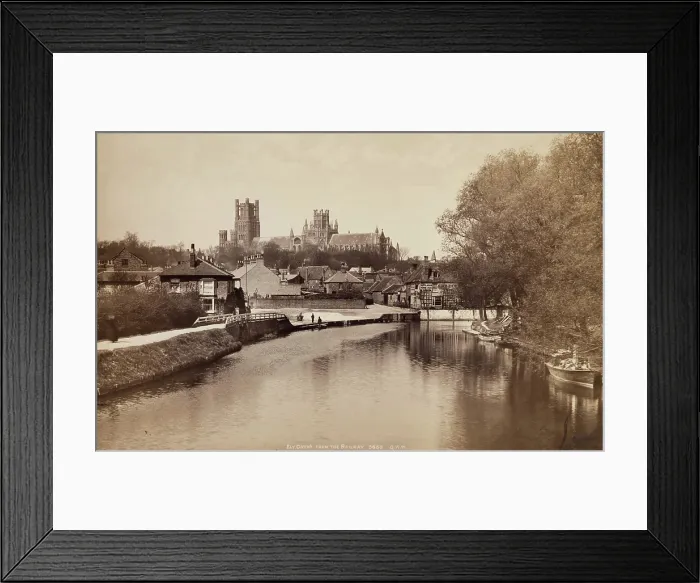 Framed Print : Ely Cathedral from the Railway, between 1870 and 1880. Creator: George Washington Wilson Framed Print : Ely Cathedral from the Railway, between 1870 and 1880. Creator: George Washington Wilson