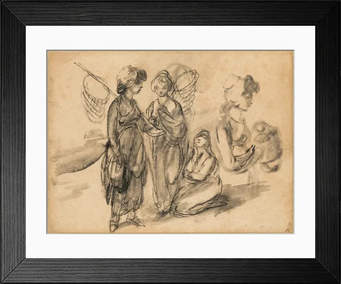 Framed Print : Shrimpers, c.between 1785 and 1789. Creator: Thomas Gainsborough Framed Print : Shrimpers, c.between 1785 and 1789. Creator: Thomas Gainsborough