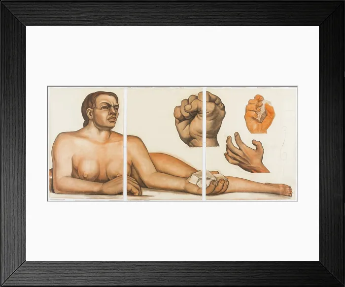 Framed Print : Figure Representing the White Race, 1932. Creator: Diego Rivera Framed Print : Figure Representing the White Race, 1932. Creator: Diego Rivera